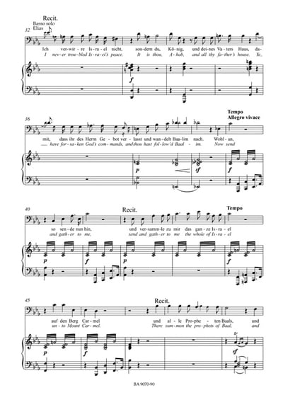 F. Mendelssohn Bartholdy : Elijah op. 703