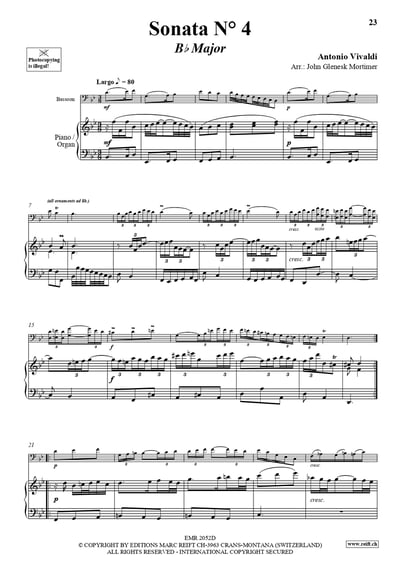 6 Sonatas Bassoon & Piano (Organ)9