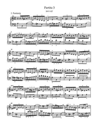 J. S. Bach: Six Partitas First Part of the Clavier Uebung  BWV 825-8303
