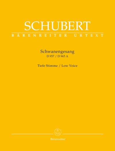 F. Schubert : "Schwanengesang D957 for low voice"  舒伯特：天鵝之歌 for low voice1