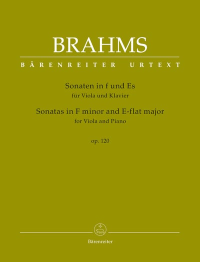 J. Brahms : Sonatas in F minor and E-flat major for Viola and Piano op. 1201