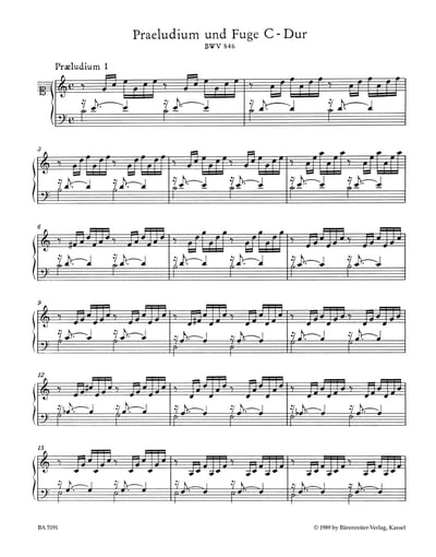 J. S. Bach: Well-Tempered Clavier I BWV 846-8692