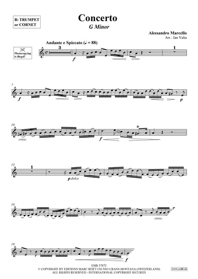 Concerto G Minor Trumpet or Cornet & Piano (Organ)3