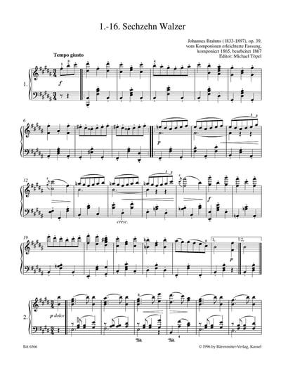 J. Brahms: Easy Piano Pieces and Dances    布拉姆斯：鋼琴小品與舞曲集2