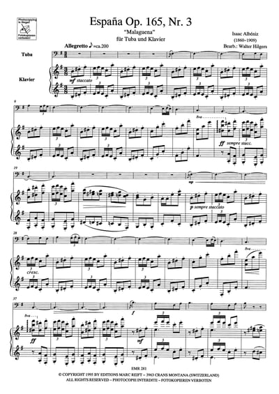 Espana Malaguena Op. 165 No. 3 Tuba & Piano4