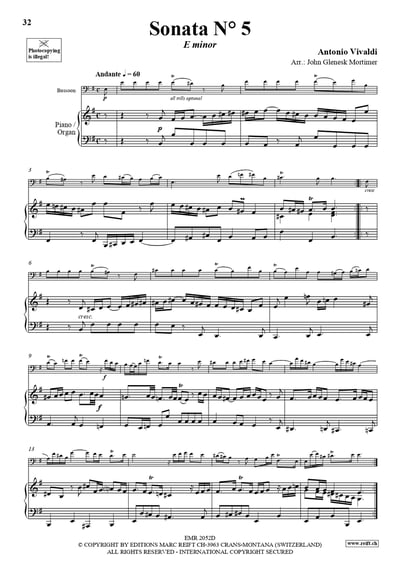6 Sonatas Bassoon & Piano (Organ)11