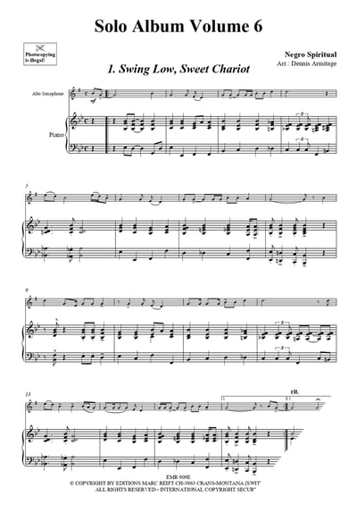 Solo Album (Vol. 1-10 + 2 CDs) Alto Saxophone & Piano (Organ) + Play Back / Play Along CD or MP3 (Download)8