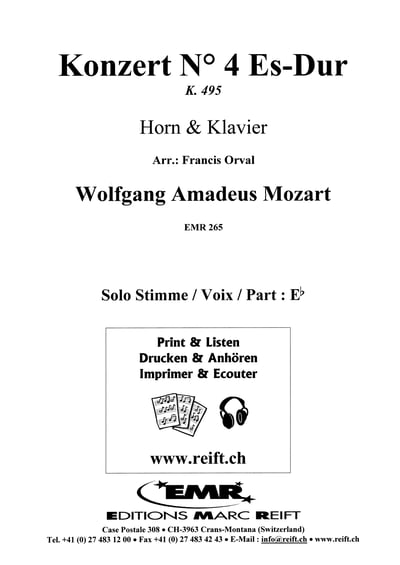 Konzert No. 4 Es-Dur / KV 495 Horn & Piano2