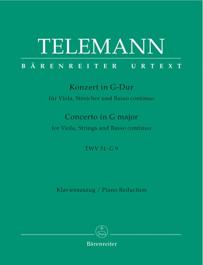G. P. Telemann：Concerto for Viola and Orchestra in G major TWV 51:G91
