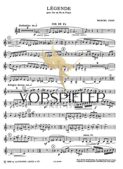 M. Poot : Legend, For Horn In F And Piano   普特：傳奇，給法國號與鋼琴3