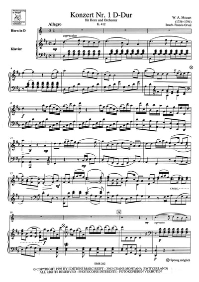 Konzert No. 1 D-Dur / KV 412 Horn & Piano4