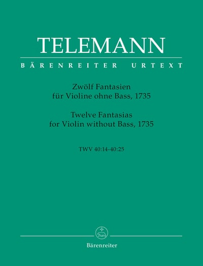 G. P. Telemann : Twelve Fantasias for Violin without bass TWV 40:14-251