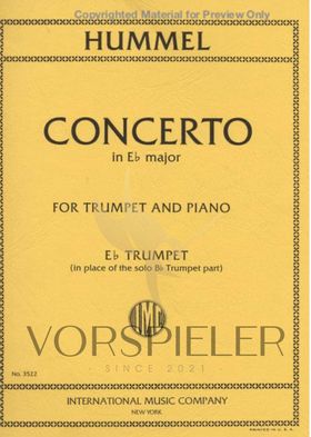 J. N. Hummel : Concerto in Eb Major, S. 49 - Eb Trumpet in place of the solo Bb Trumpet part   約翰·尼波默克·胡梅爾：降Ｅ大調小號協奏曲(給Bb調小號)1