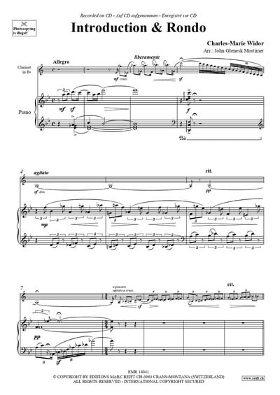 Introduction & Rondo Clarinet & Piano3