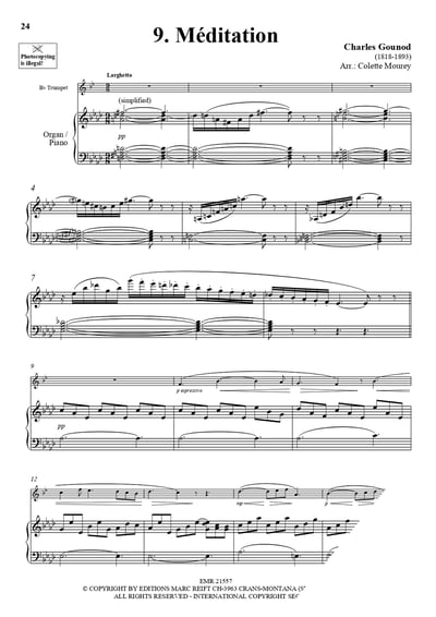 20 Greatest Meditations Trumpet or Cornet & Piano11