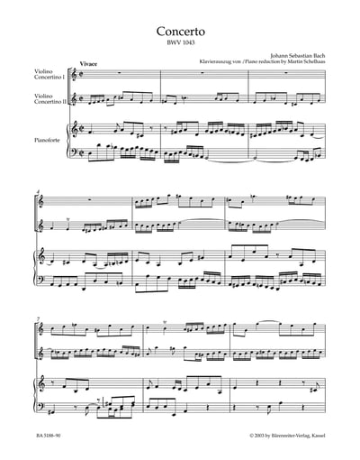 J. S. Bach : Concerto for two Violins, Strings and Basso continuo in D minor BWV 1043Detailed2