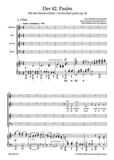 F. Mendelssohn Bartholdy : Psalm 42 op. 422