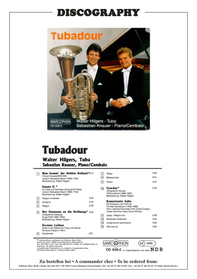 Collection Walter Hilgers Sonate II Tuba & Piano (Organ)3