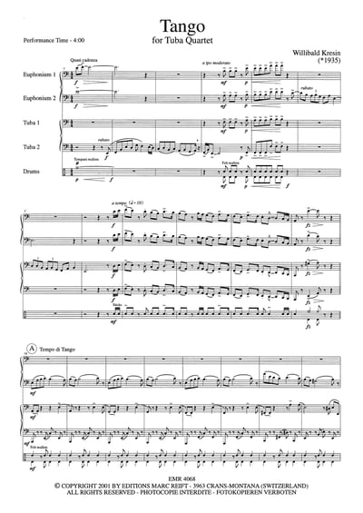 Tango Tuba Quartet & Drums4