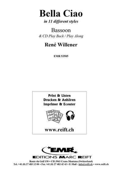 Bella Ciao Bassoon + Play Back / Play Along CD or MP3 (Download)2