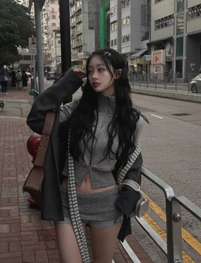 High Neck Pocket Knit Set-up (3 color)1