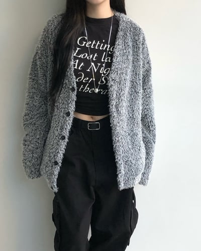 [UNISEX] Fluffy Mood Cardigan (2 color)4