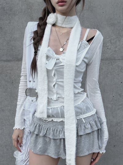 Ruffle Layered V-belted Mini skirt3