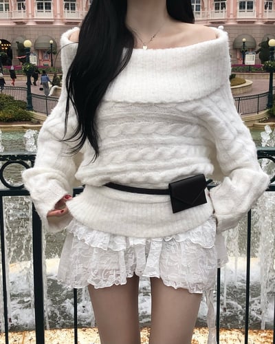 Snow Whisper Knit 露肩nt1