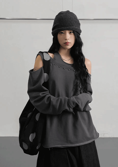 Rooking 掛脖鉚釘衛衣1