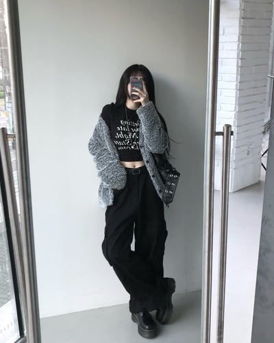 [UNISEX] Fluffy Mood Cardigan (2 color)3