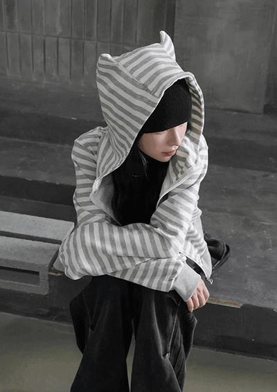 Keden 兔子連帽拉鍊衫1