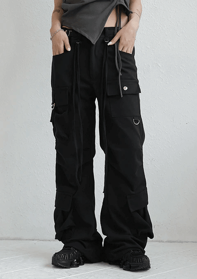 [LECOCHE] 工裝 喇叭式 褲子1