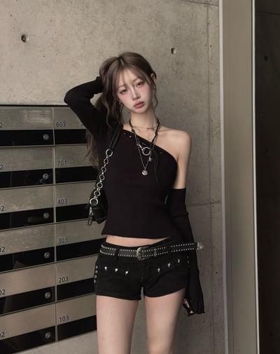 Cubic Skull Low-rise Shorts2