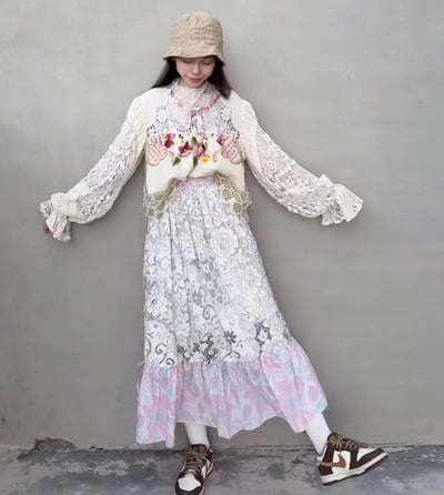 ✿眨眼有電✿ {M0189} 多款-花布鉤織茶巾布改製美裙1