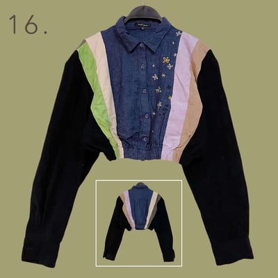 ✿眨眼有電✿ {K0051}  多款-拼布鬆緊短版衣17