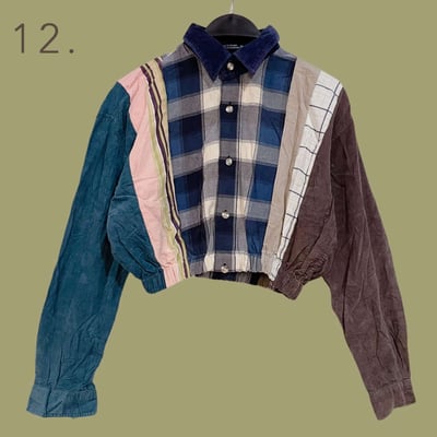 ✿眨眼有電✿ {K0051}  多款-拼布鬆緊短版衣13