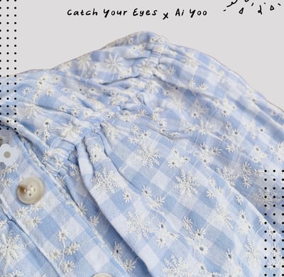 ✿全新選物✿ {A001-2} 細工繡花木耳邊兩穿上衣（現貨）4