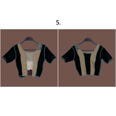 ✿眨眼有電✿ {M0152} 多款_4面穿拷克車邊拼色短版上衣8