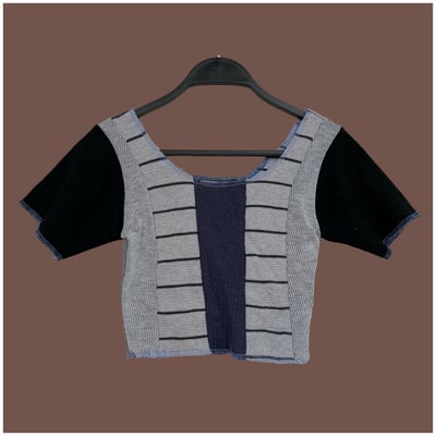 ✿眨眼有電✿ {M0152} 多款_4面穿拷克車邊拼色短版上衣3