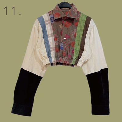 ✿眨眼有電✿ {K0051}  多款-拼布鬆緊短版衣12