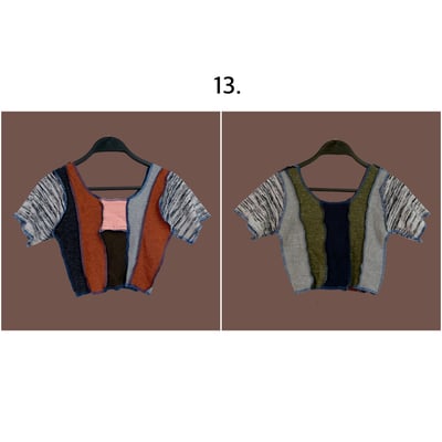 ✿眨眼有電✿ {M0152} 多款_4面穿拷克車邊拼色短版上衣16