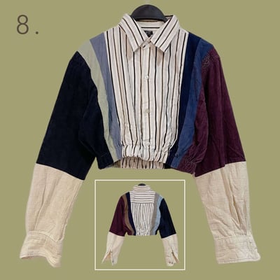 ✿眨眼有電✿ {K0051}  多款-拼布鬆緊短版衣9