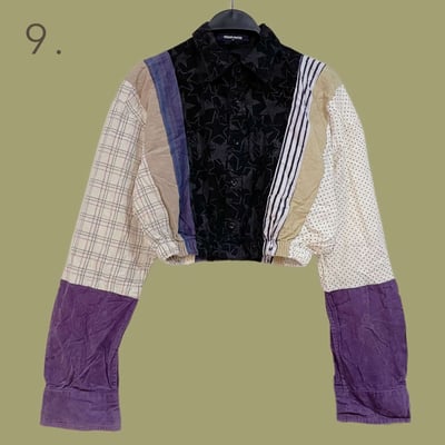 ✿眨眼有電✿ {K0051}  多款-拼布鬆緊短版衣10