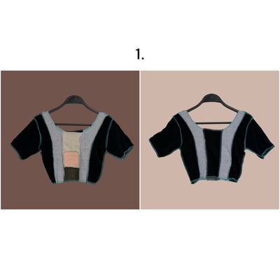 ✿眨眼有電✿ {M0152} 多款_4面穿拷克車邊拼色短版上衣4