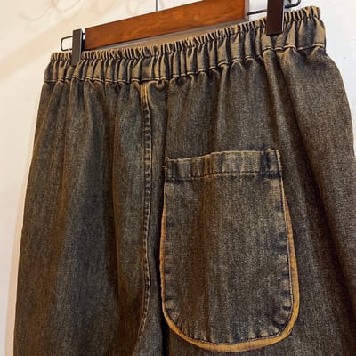 ✿全新選物✿ {A013} 水洗古銅拼布闊腿褲（現貨）2