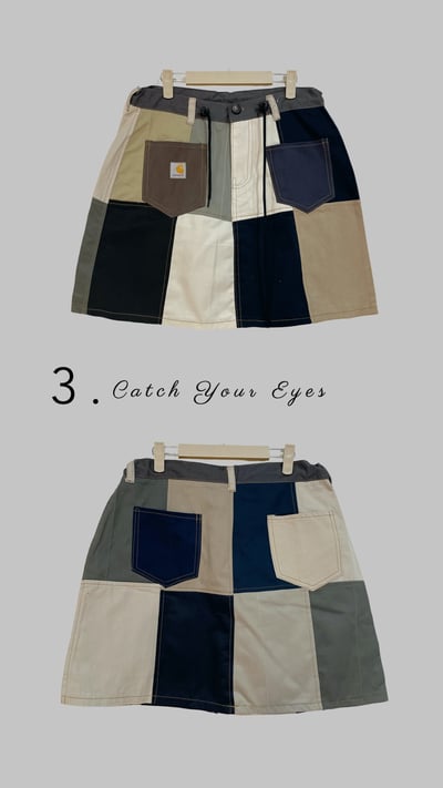 ✿眨眼有電✿ {M0012} 多款-remake carhartt拼色抽繩短裙5