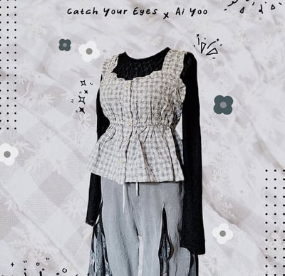 ✿全新選物✿ {A001-2} 細工繡花木耳邊兩穿上衣（現貨）9