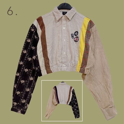 ✿眨眼有電✿ {K0051}  多款-拼布鬆緊短版衣7