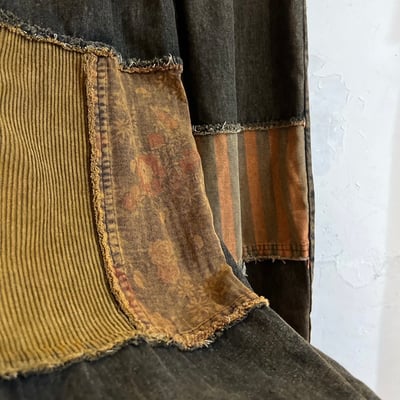 ✿全新選物✿ {A013} 水洗古銅拼布闊腿褲（現貨）3