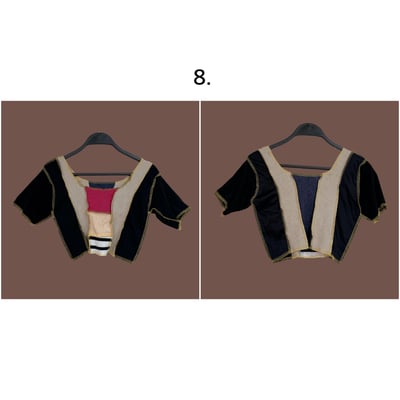 ✿眨眼有電✿ {M0152} 多款_4面穿拷克車邊拼色短版上衣11